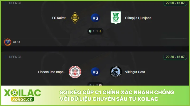 Soi Kèo Cúp C1 Hôm Nay Từ Xoilac Dễ Hiểu, Dễ Áp Dụng 2 Soi kèo Cúp C1 chính xác nhanh chóng với dữ liệu chuyên sâu từ Xoilac