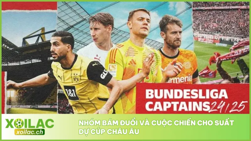 Cuộc chiến căng thẳng cho top 4 Bundesliga có nhiều sự cạnh tranh nảy lửa